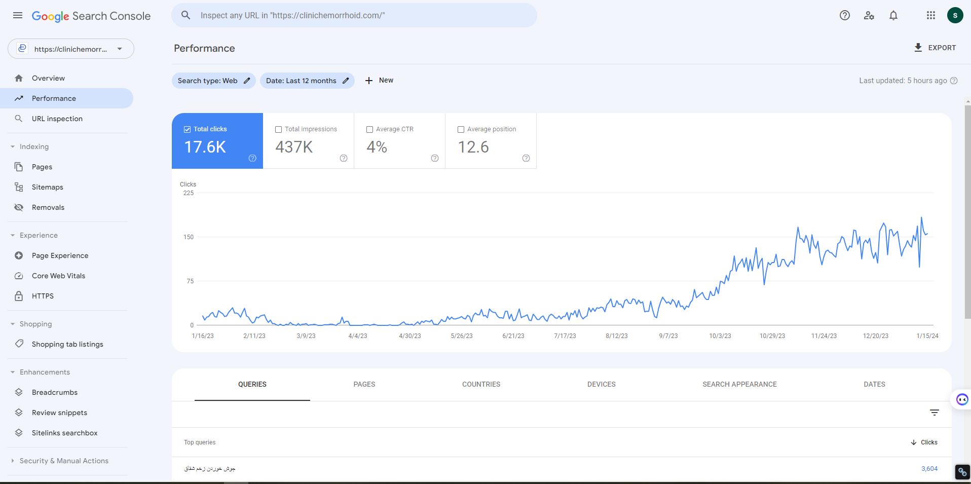 search console sample